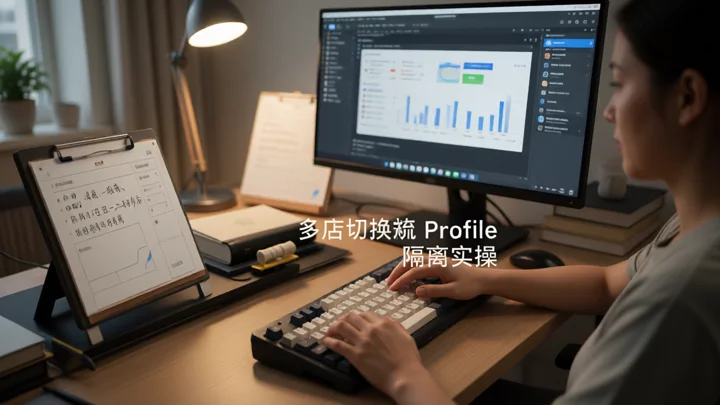 一台工作站上切换多店 Profile 与代理绑定的操作场景