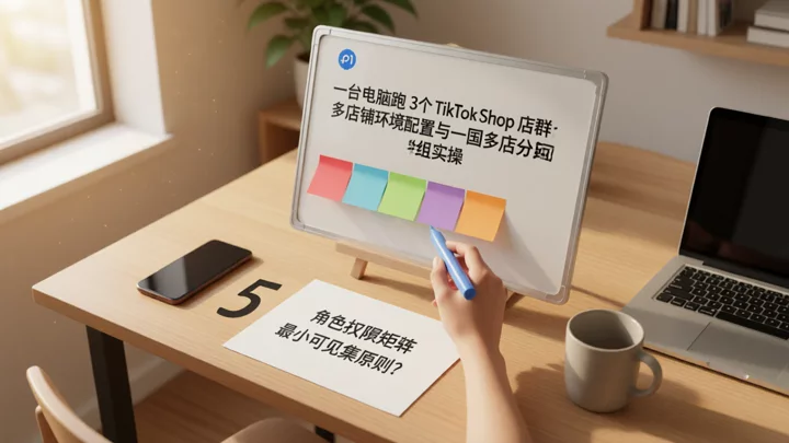 五角色子账号权限矩阵的可视化示意