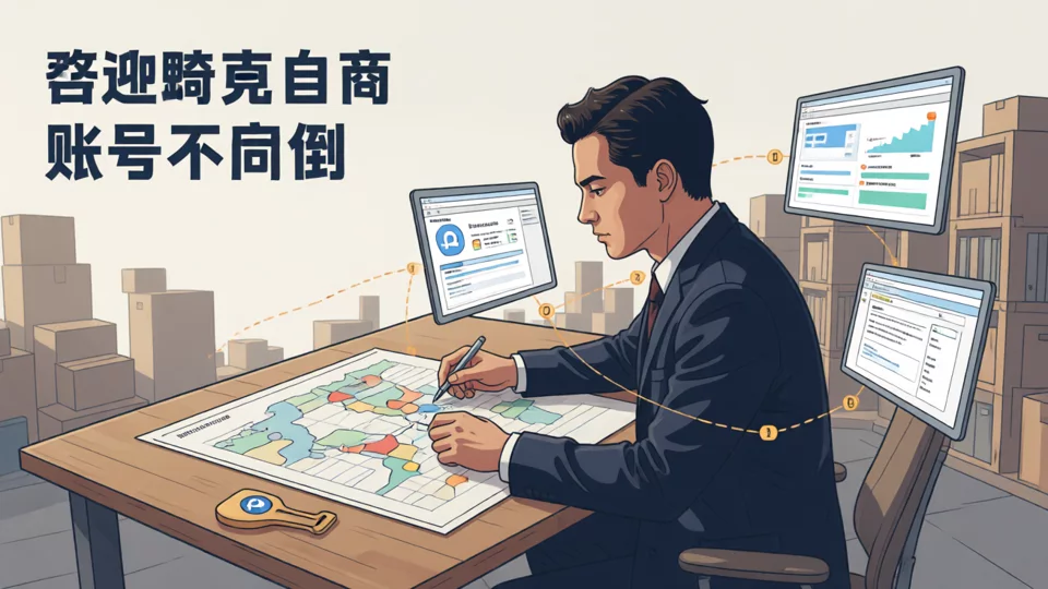 In Amazon cross-border e-commerce operations, how do seller accounts, Seller Central, and store management tools work together for multi-account operations?
