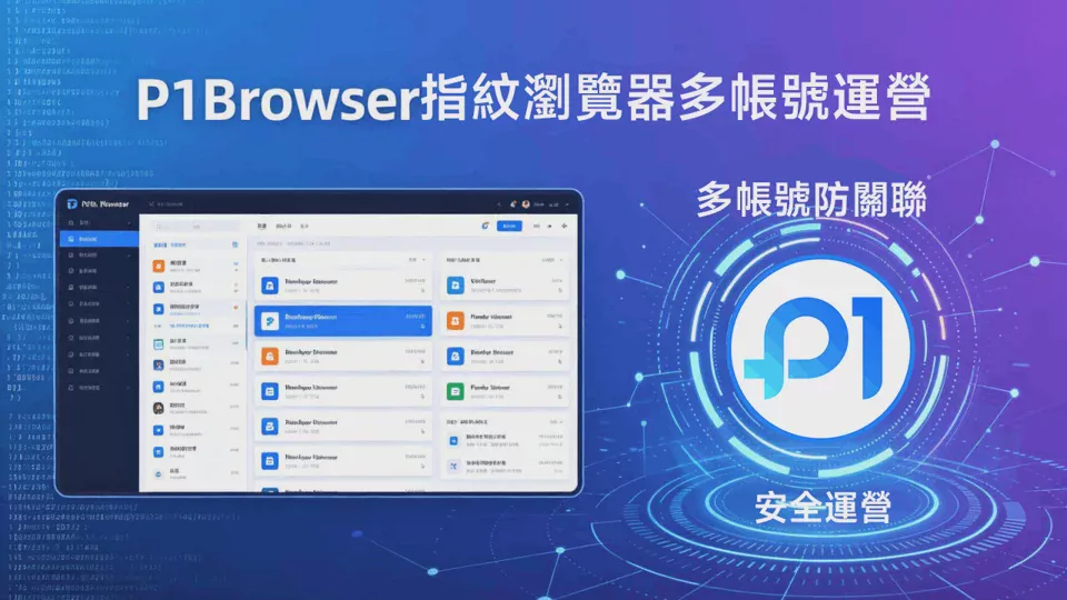 年付省 30%！P1Browser 指紋瀏覽器，多帳號套裝限時優惠